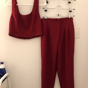 Maroon Two Piece Set